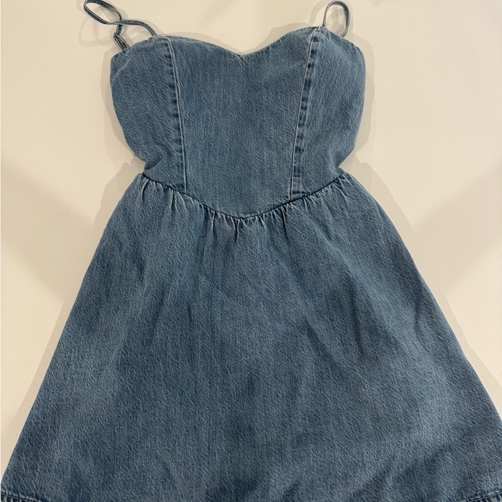 Hollister Light Blue Denim Mini Dress - Picture 6 of 6
